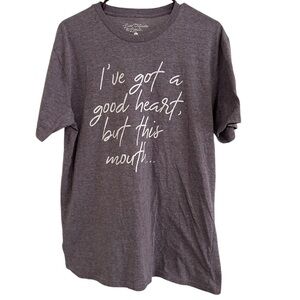 Live Outside the Limits Large Purple Graphic Tee Good Heart Statement Shirt